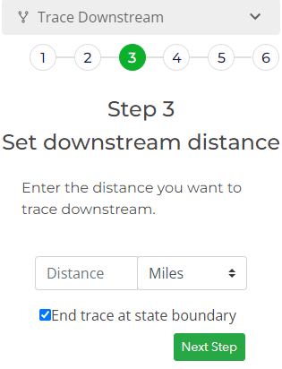trace downstream step 3