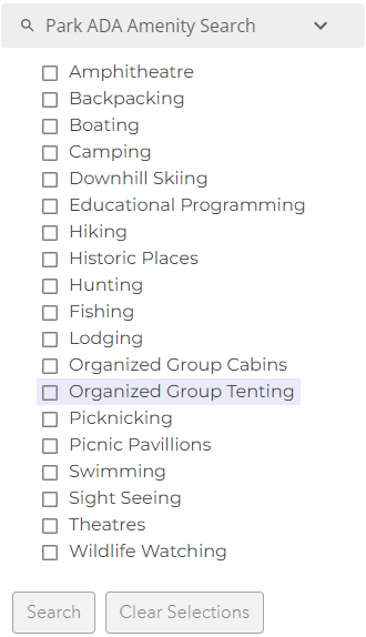 ADA amenity search