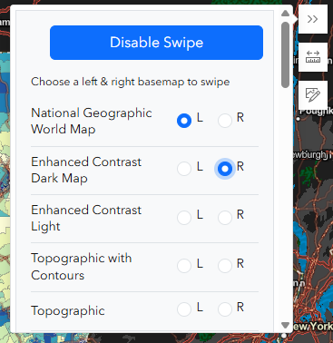 map swipe tool